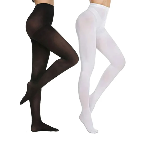 Pack of 2 Small Tights - Black & White